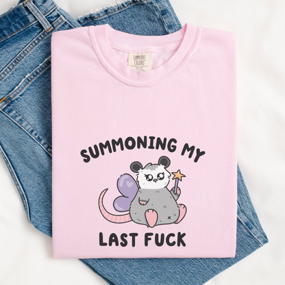 Summoning My Last Fuck Comfort Colors Shirt