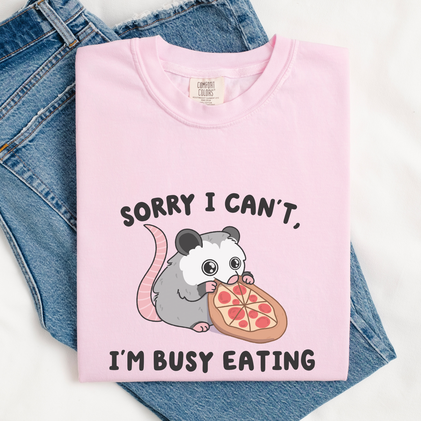 I'm Busy Eating Pizza Comfort Colors Shirt