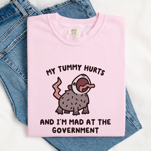 Tummy Hurts Mad At Government Comfort Colors Shirt