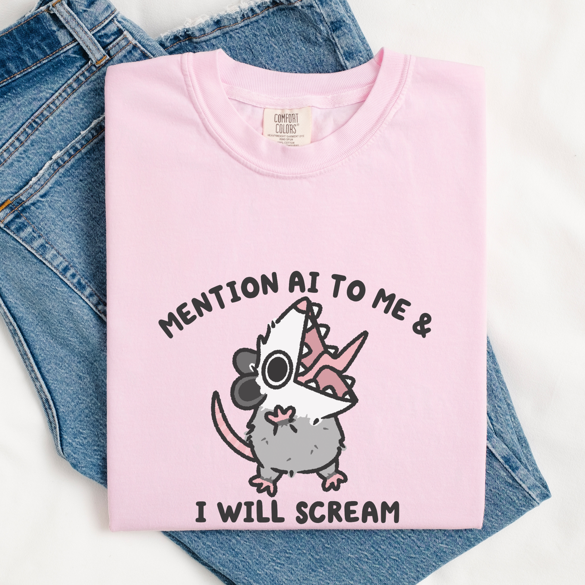 Mention AI To Me & I'll Scream Comfort Colors Shirt