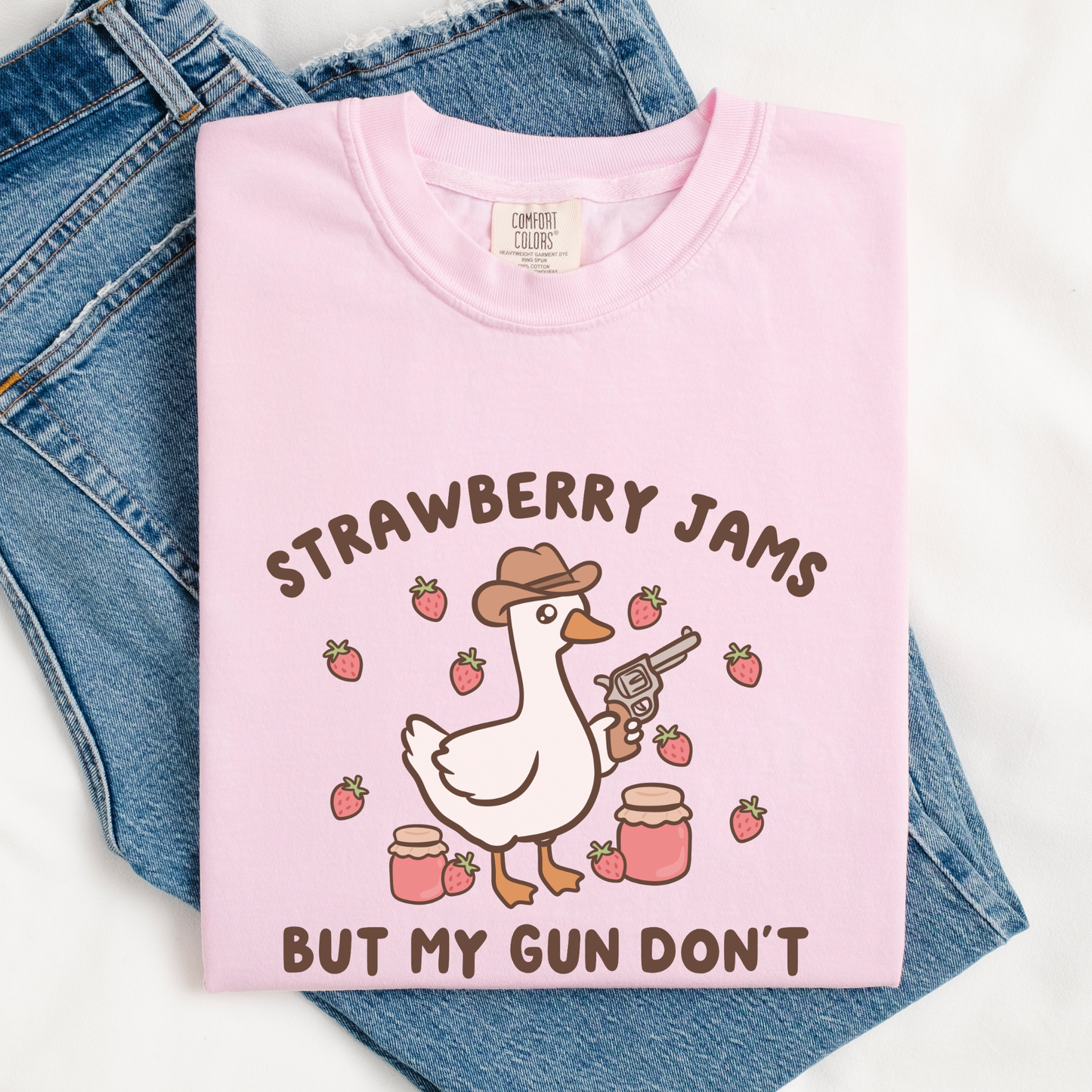 Strawberry Jams But My Gun Don't Comfort Colors Shirt