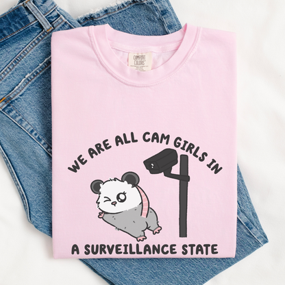 We Are All Cam Girls In A Surveillance State Comfort Colors Shirt