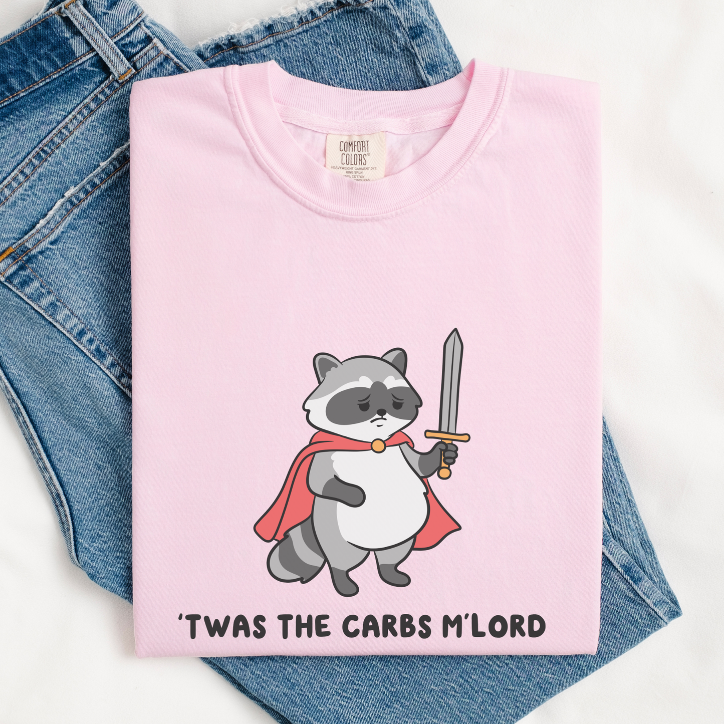 Twas The Carbs Mlord Raccoon Comfort Colors Shirt