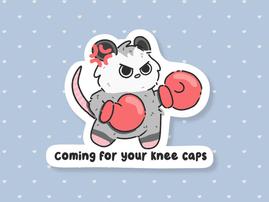 Coming For Your Knee Caps Possum Sticker