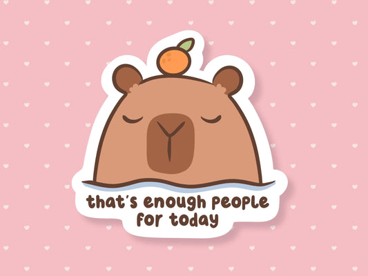 Enough People For Today Sticker