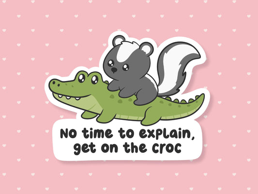 Get On The Crocodile Sticker