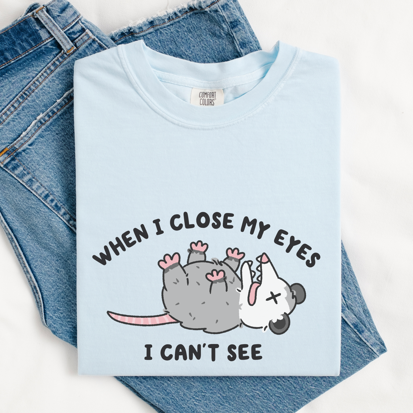 When I Close My Eyes I Can't See Comfort Colors Shirt