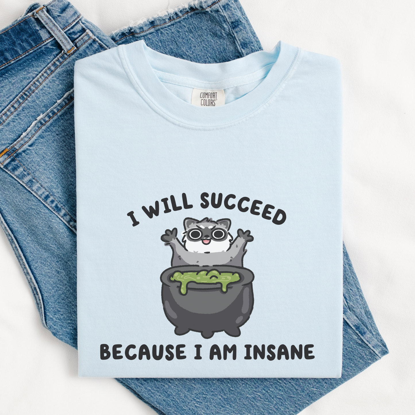 I Will Succeed Bc I Am Insane Comfort Colors Shirt