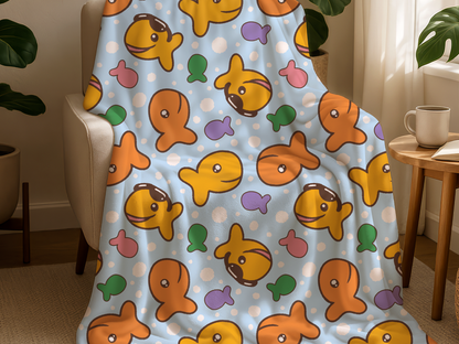 The Blanket That Smiles Back Goldfish Blanket