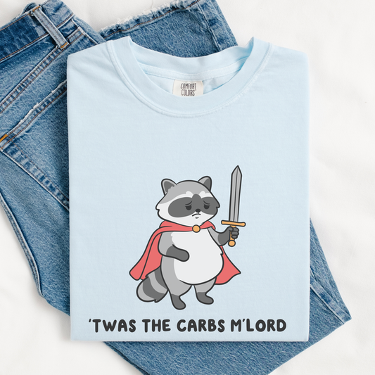 Twas The Carbs Mlord Raccoon Comfort Colors Shirt
