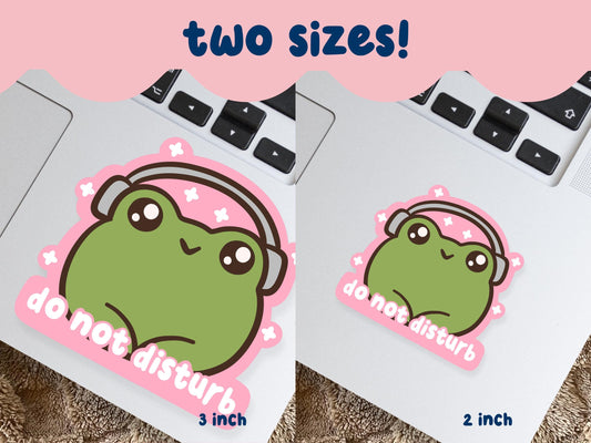 Do Not Disturb Frog Sticker