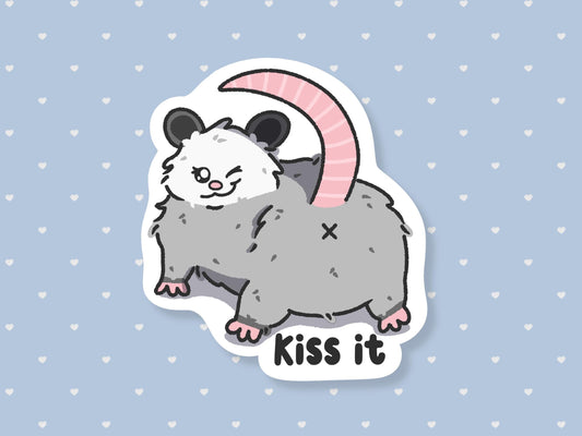 Kiss It Possum Butt Sticker