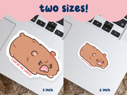 I Am At My Limit Mad Hamster Sticker