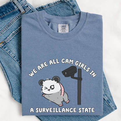 We Are All Cam Girls In A Surveillance State Comfort Colors Shirt
