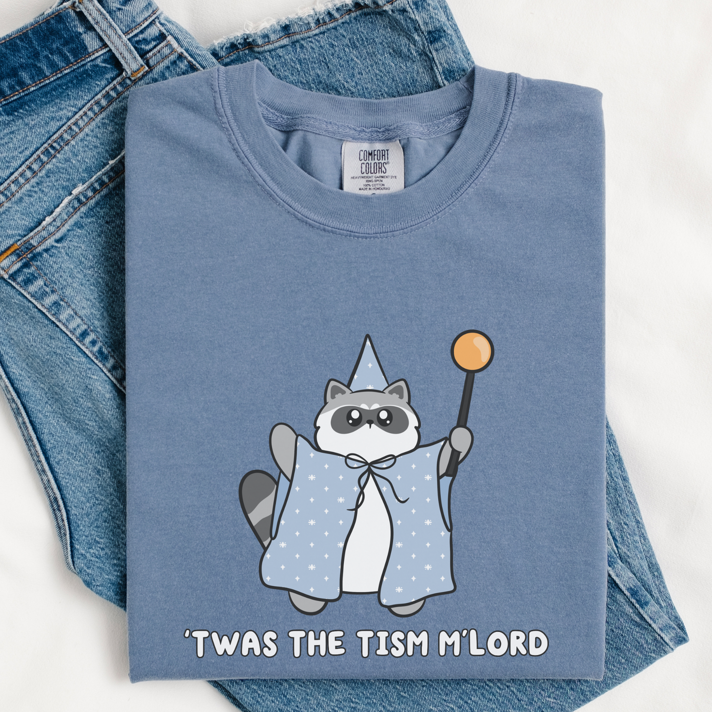 Twas The Tism Mlord Raccoon Comfort Colors Shirt
