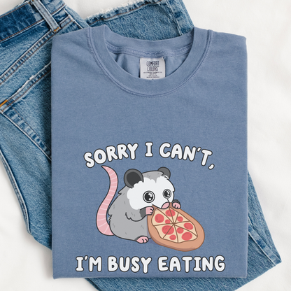I'm Busy Eating Pizza Comfort Colors Shirt