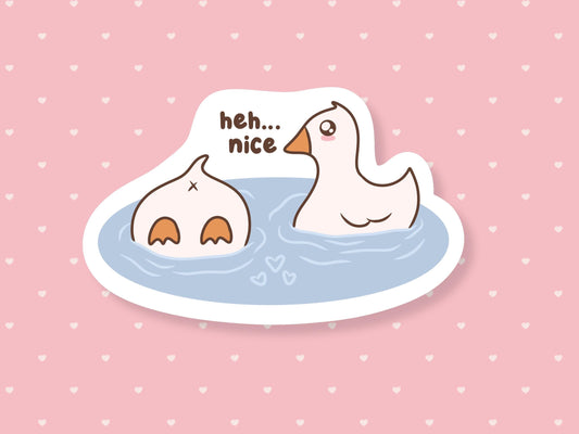 Funny Goose Couple Sticker
