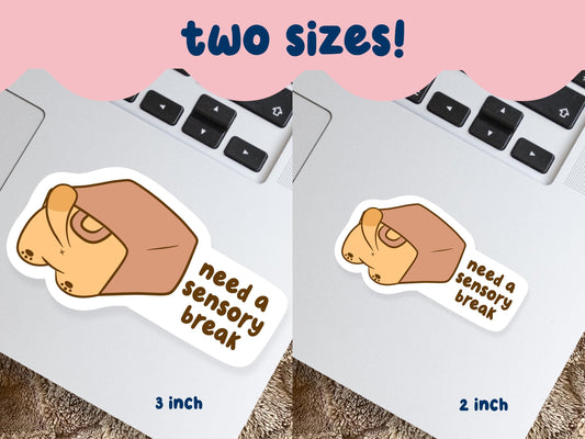 Need A Sensory Break Orange Cat Sticker