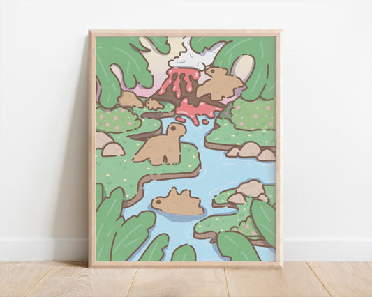 Dino Nugget Jungle Art Print