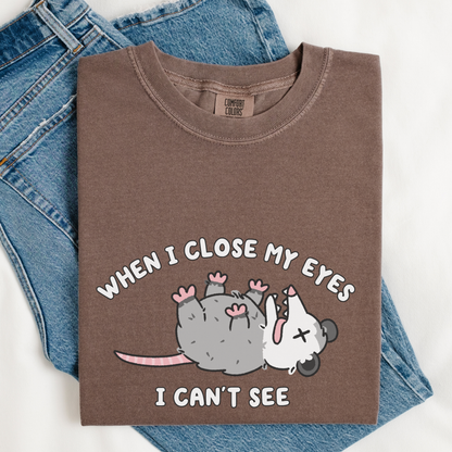 When I Close My Eyes I Can't See Comfort Colors Shirt