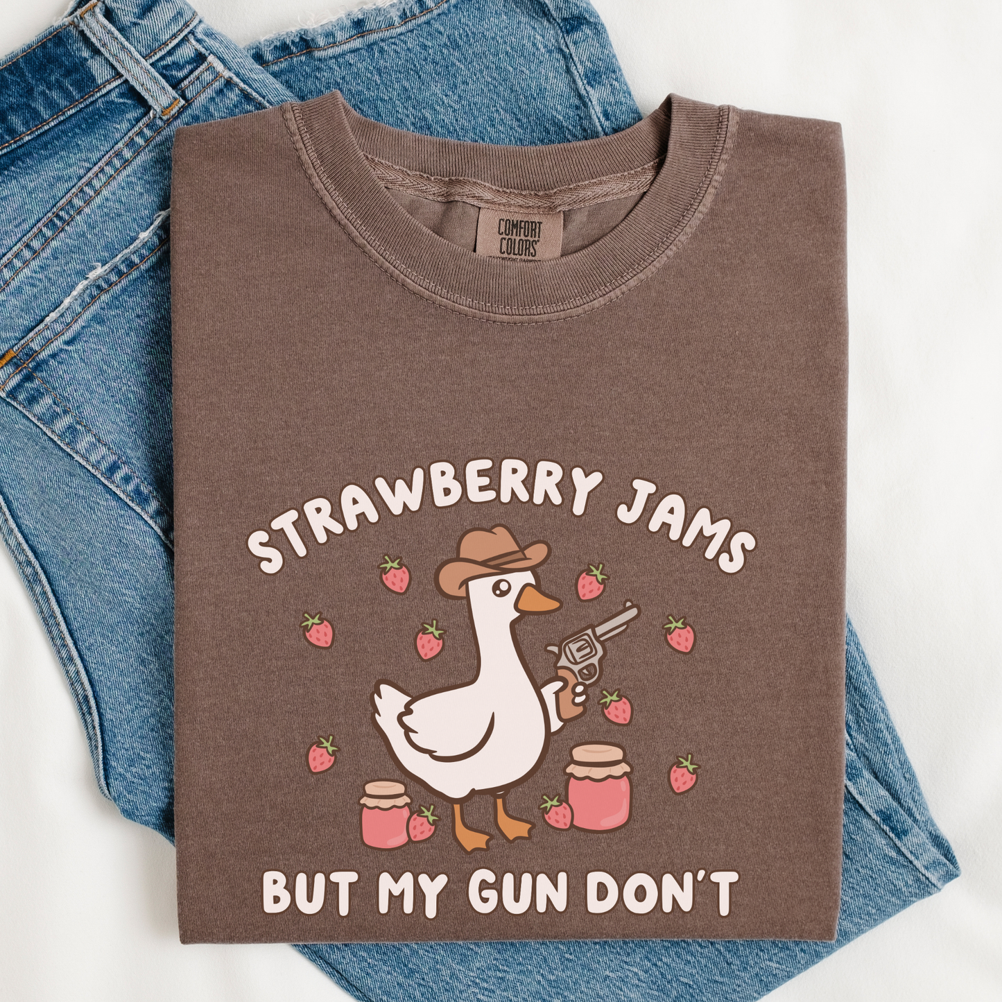 Strawberry Jams But My Gun Don't Comfort Colors Shirt