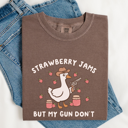 Strawberry Jams But My Gun Don't Comfort Colors Shirt