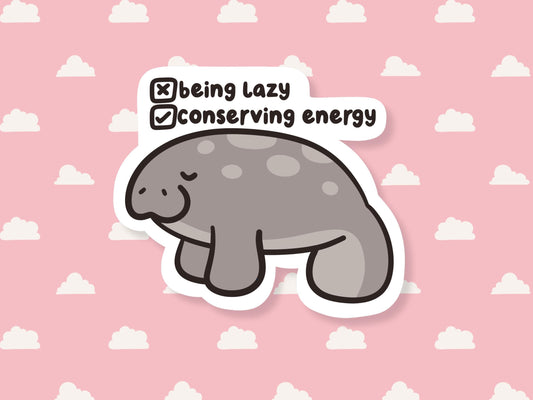 Lazy Manatee Sticker