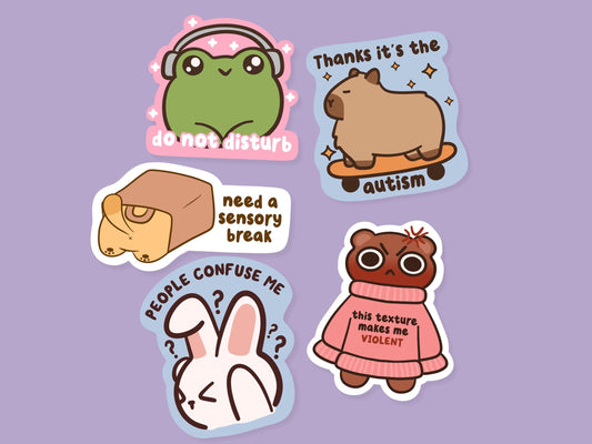 Cute Autism Sticker Bundle & Save