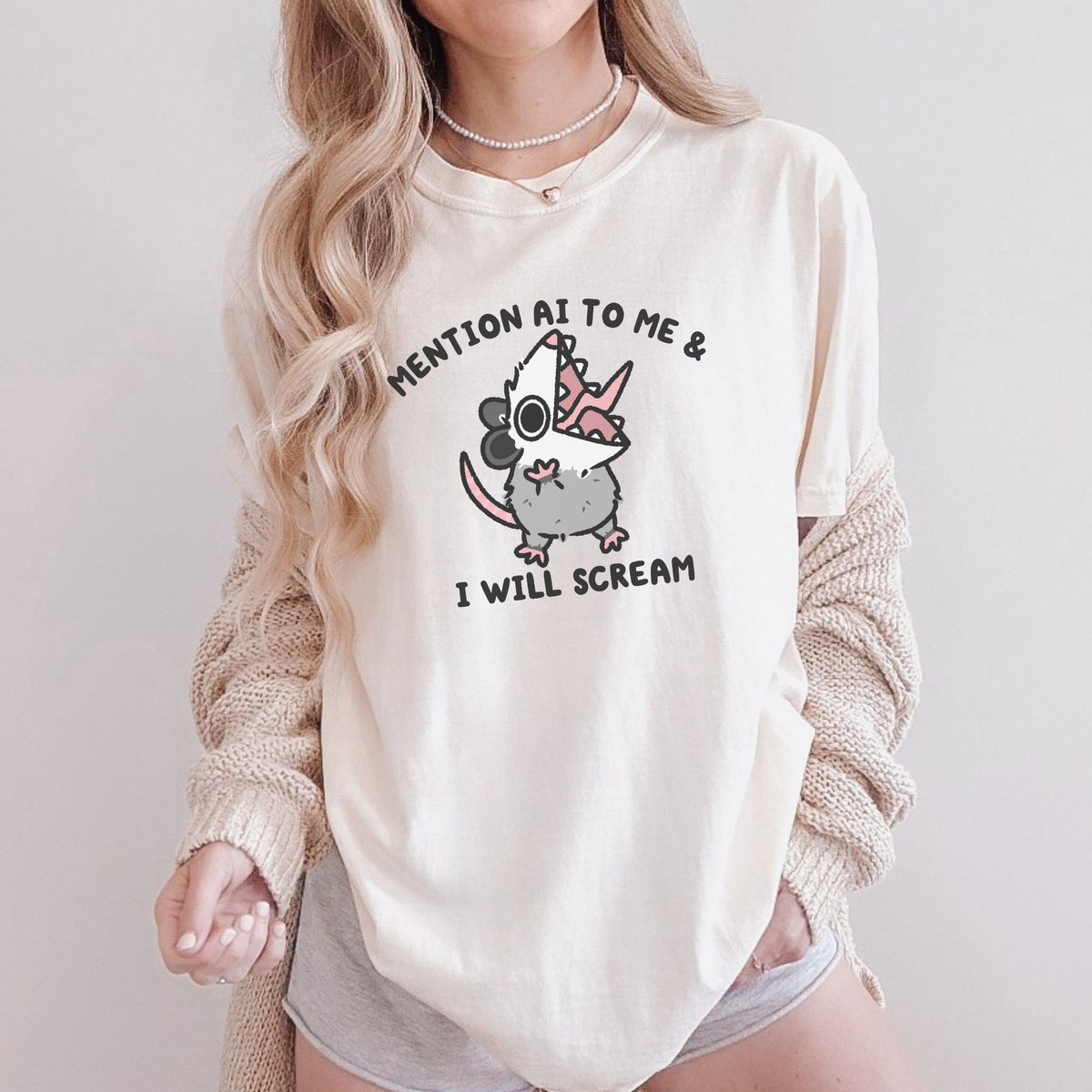 Mention AI To Me & I'll Scream Comfort Colors Shirt