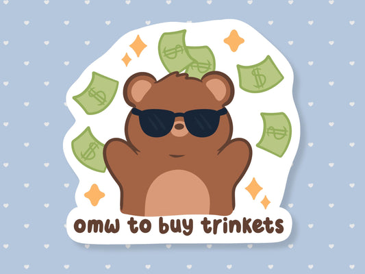 On My Way To Buy Trinkets Sticker