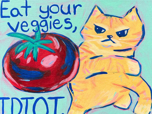 Tomato Cat Meme Art Print