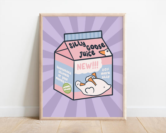 Silly Goose Juice Art Print