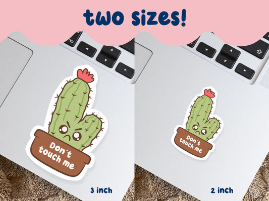 Not A Hugger Cactus Sticker
