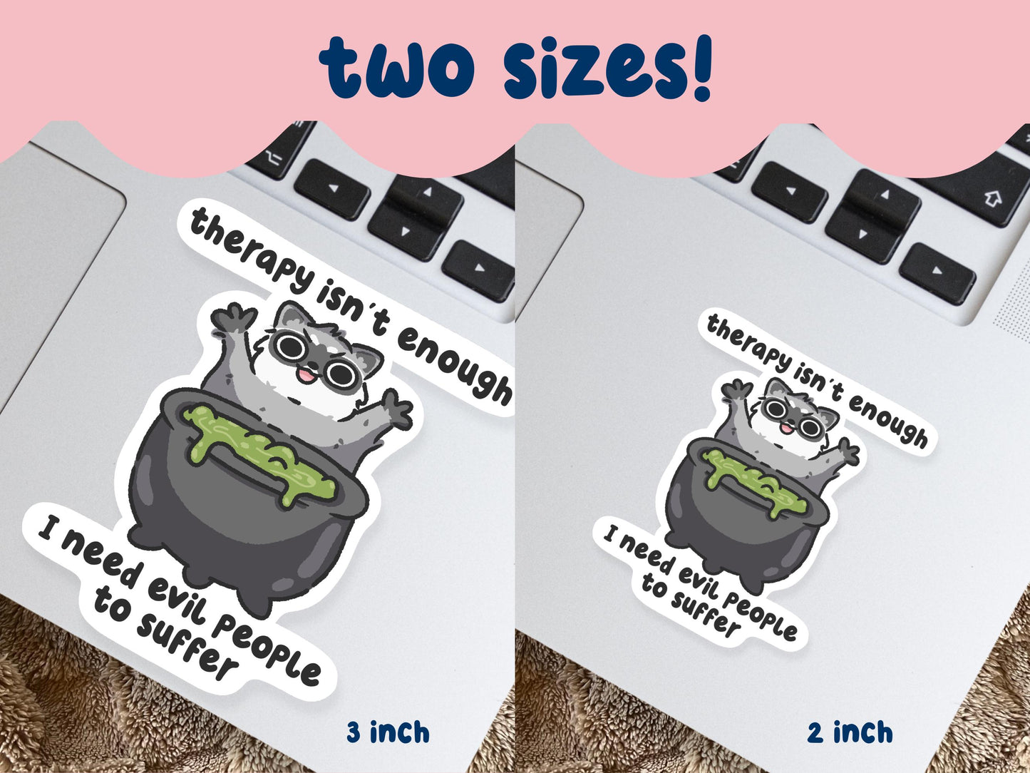 Need Evil People To Suffer Raccoon Sticker