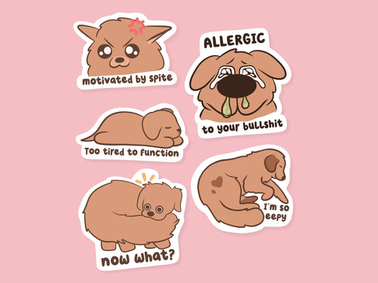 Silly Dog Lover Sticker Bundle & Save