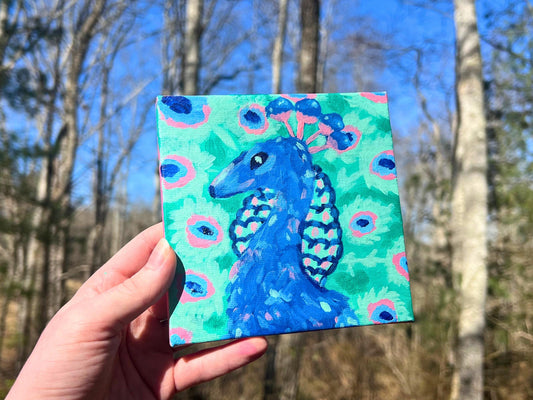 ORIGINAL Peacock Acrylic Painting