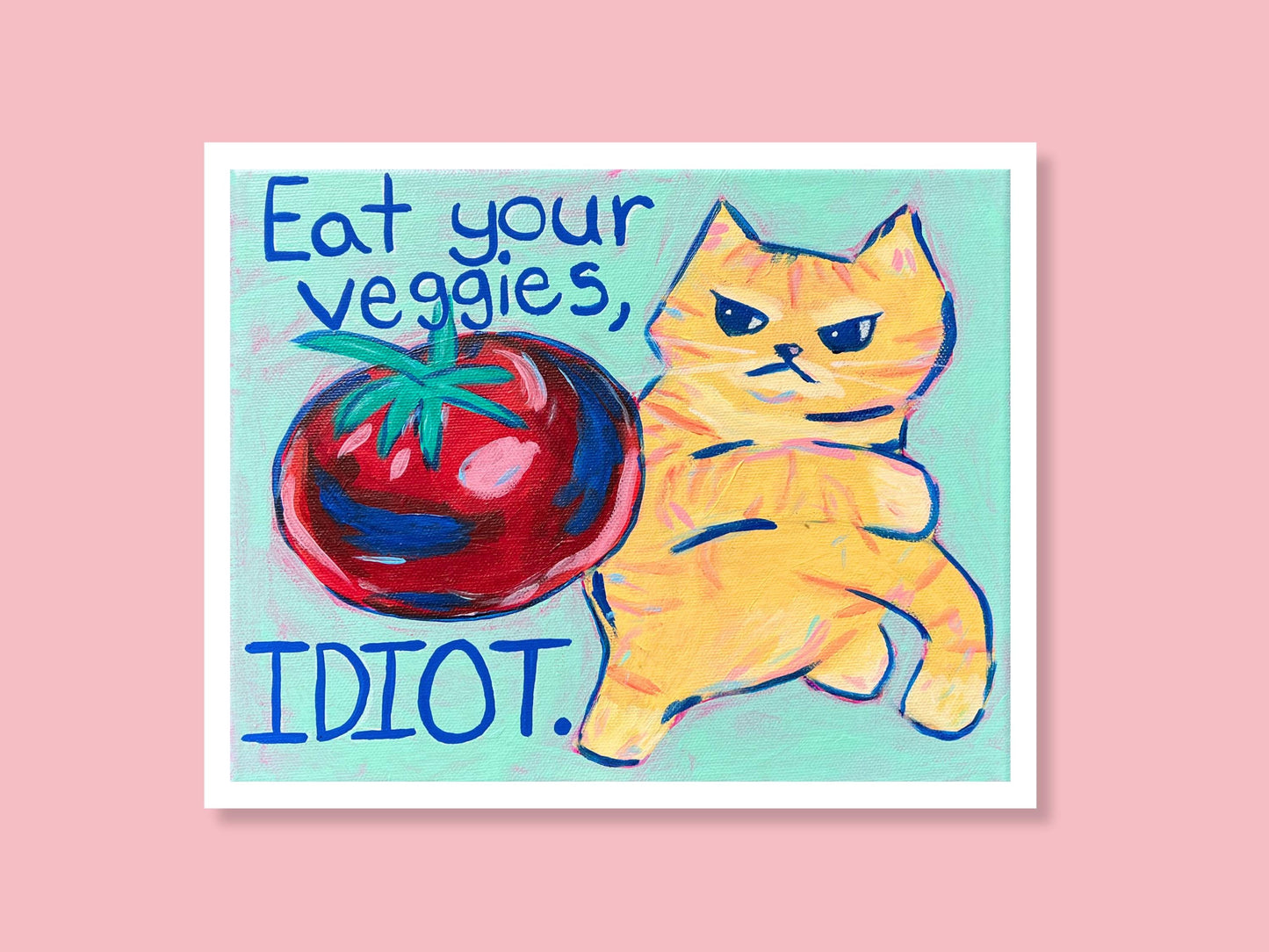 Tomato Cat Meme Art Print