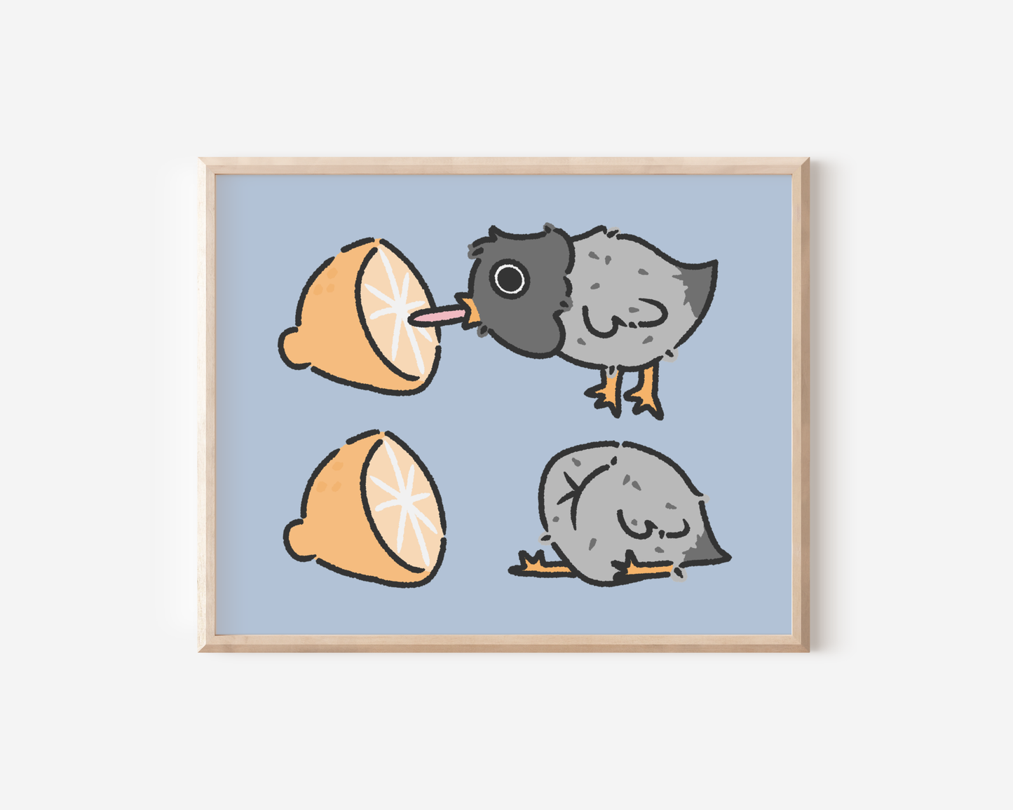 Crumbs Trying A Lemon Art Print