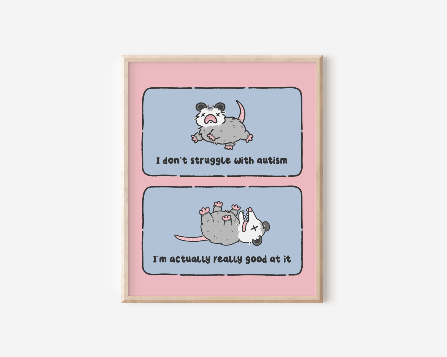Struggle With Autism Comic Art Print