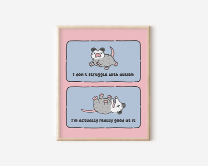 Struggle With Autism Comic Art Print