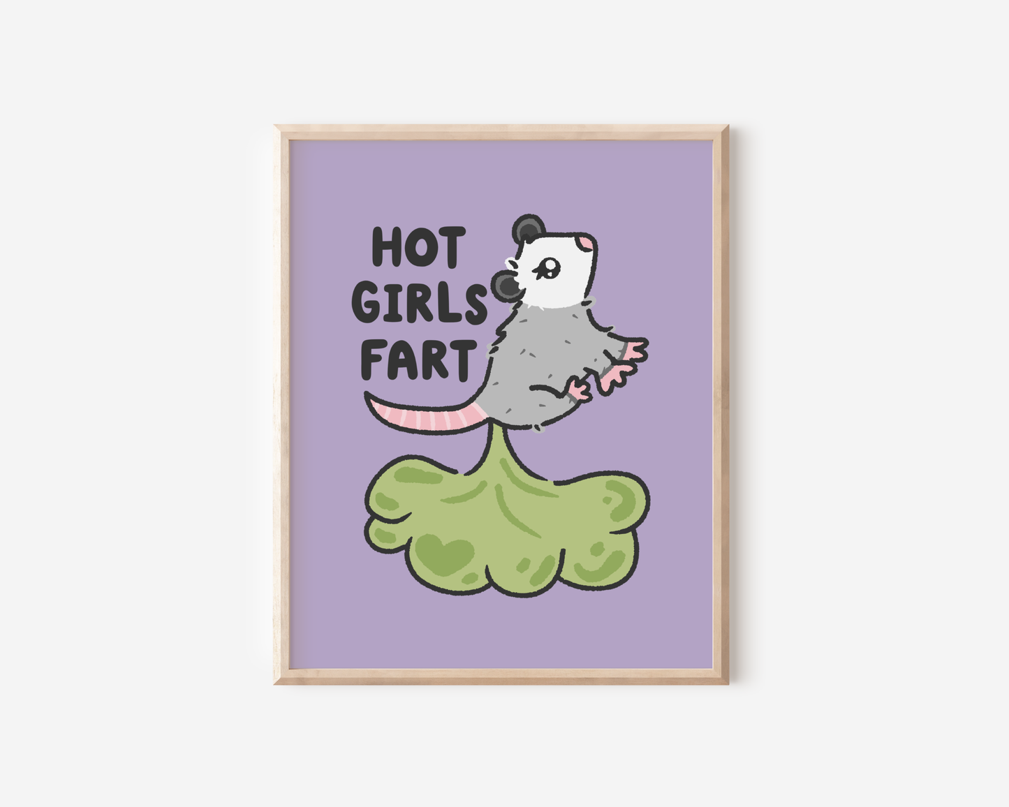 Hot Girls Fart Art Print