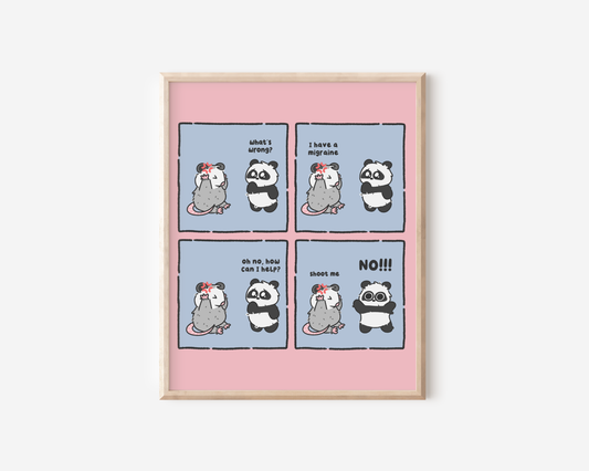 Migraine Comic Art Print
