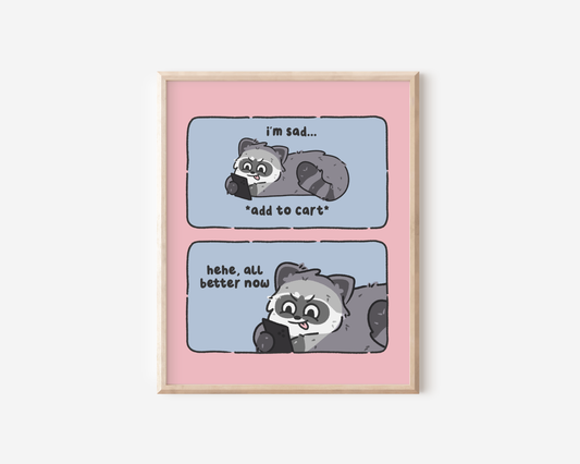 Add To Cart Comic Art Print