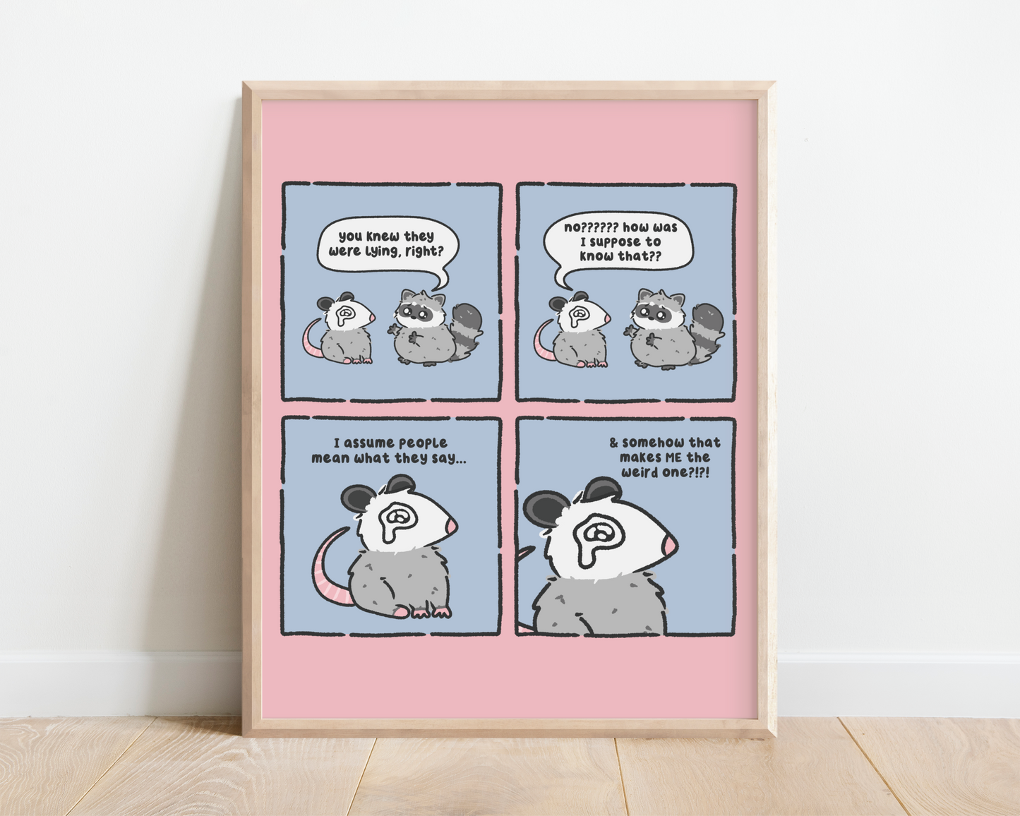 People Lie Comic Art Print