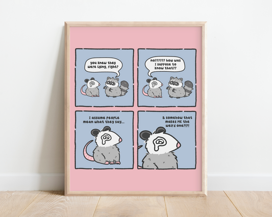 People Lie Comic Art Print