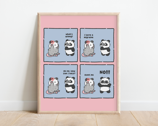 Migraine Comic Art Print