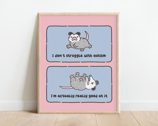 Struggle With Autism Comic Art Print