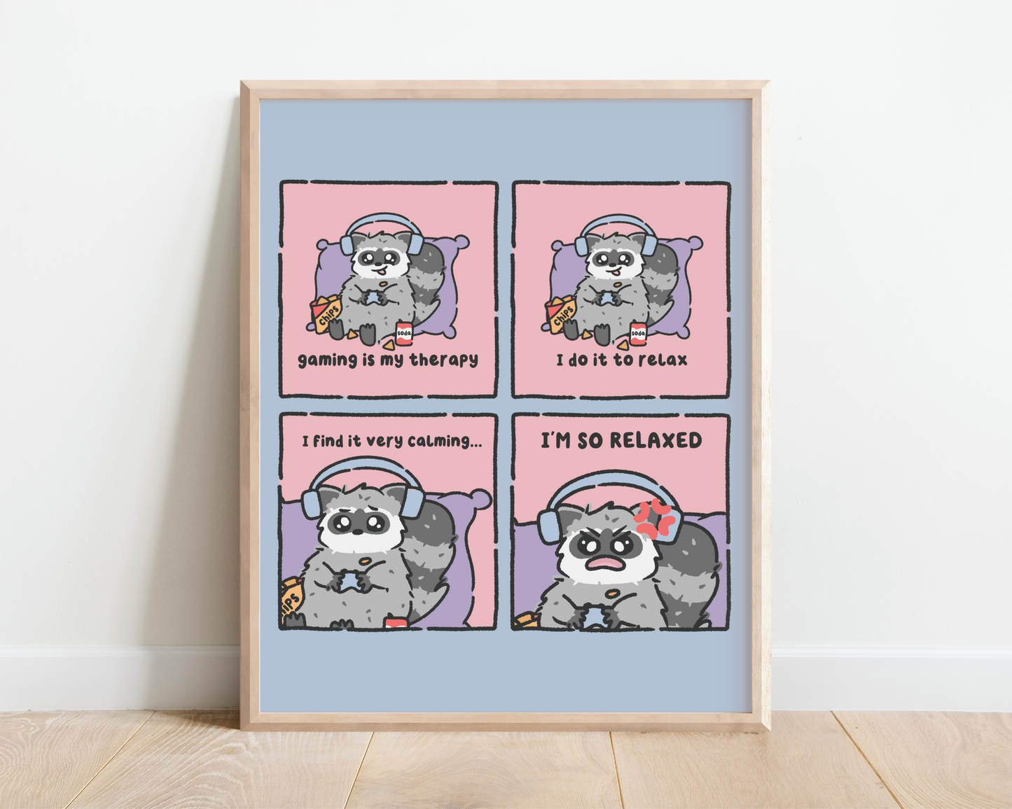 Gaming Is My Therapy Comic Art Print