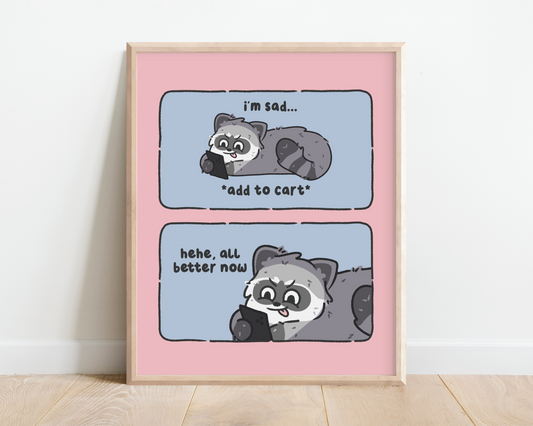 Add To Cart Comic Art Print