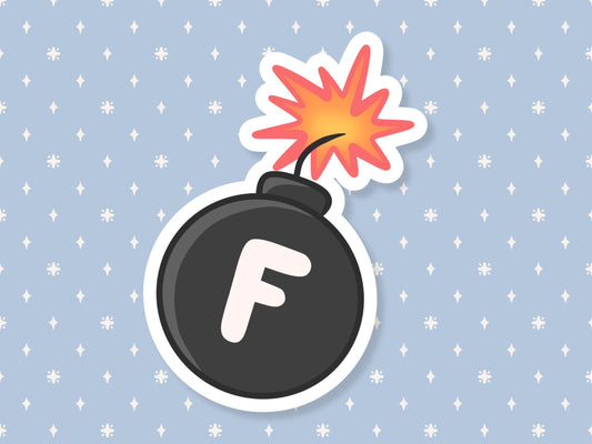 F Bomb Sticker